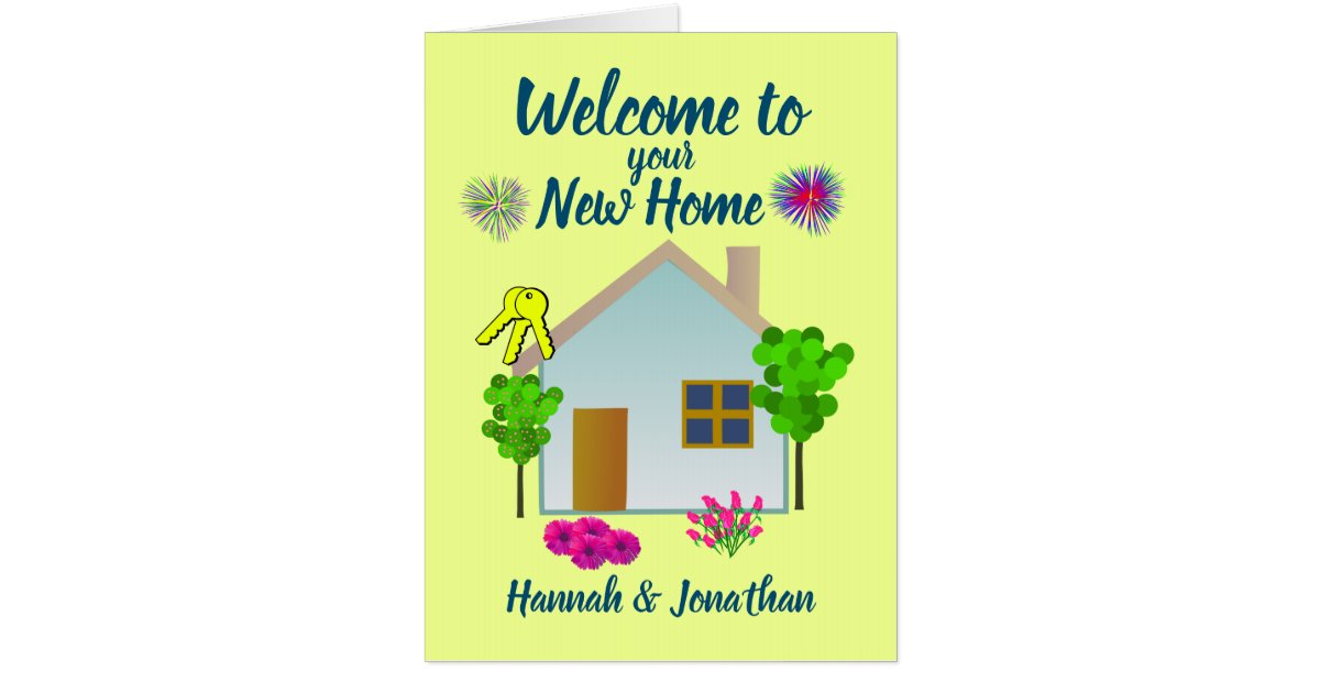 Jumbo Welcome To Your New Home Card | Zazzle