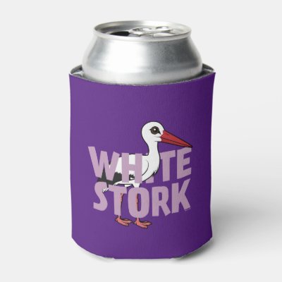 Jumbo White Stork Can Cooler