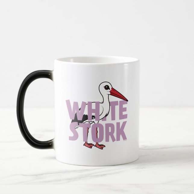Jumbo White Stork Color Morph Mug (Left)