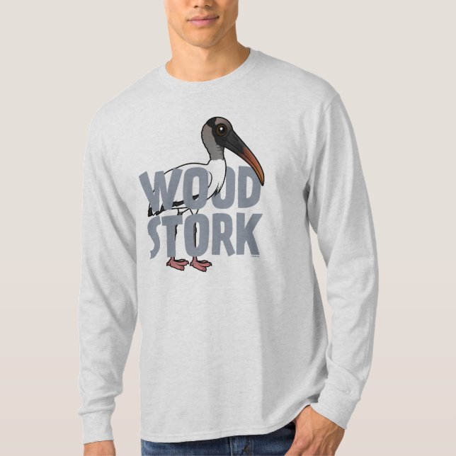 Jumbo Wood Stork T-Shirt (Front)
