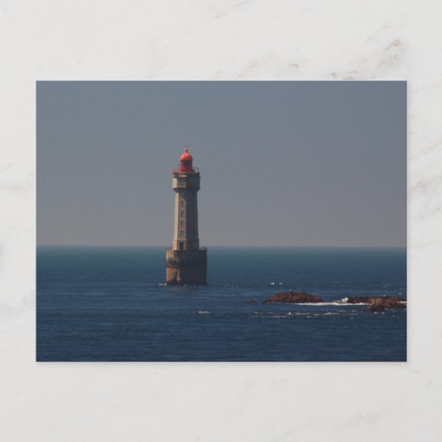 Jument Finistère France lighthouse Postcard (Front)