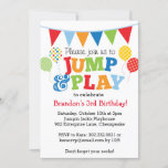 Jump And Play Balloons Invitation (primary) at Zazzle