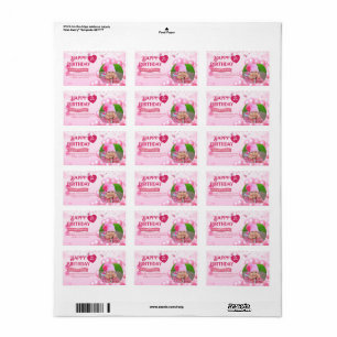 Jump and Play Birthday Invitation Photo Card Label