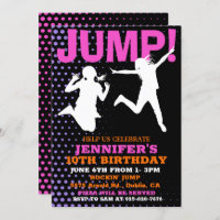 Jump and Play Bounce Birthday Invitation