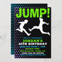 Jump and Play Bounce Birthday Invitation