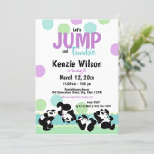 Jump and Tumble Pandas Birthday Party Invitation (Standing Front)