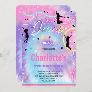 Jump Birthday Invitation