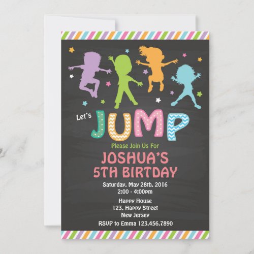 Jump Birthday Invitation