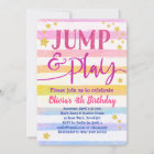Jump Birthday Invitation Girls Jump & Play Party
