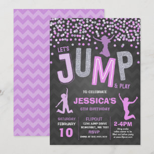 Jump Birthday Invitation Jump Trampoline Party