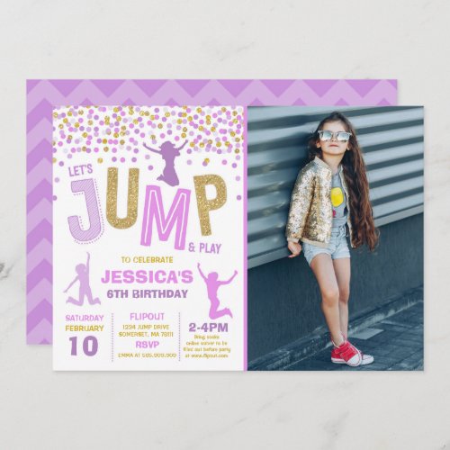 Jump Birthday Invitation Jump Trampoline Party