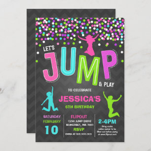Jump Birthday Invitation Jump Trampoline Party