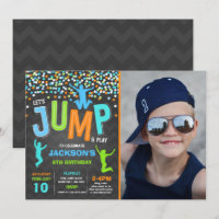 Jump Birthday Invitation Jump Trampoline Party