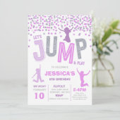 Jump Birthday Invitation Jump Trampoline Party (Standing Front)