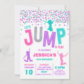 Jump Birthday Invitation Jump Trampoline Party (Front)