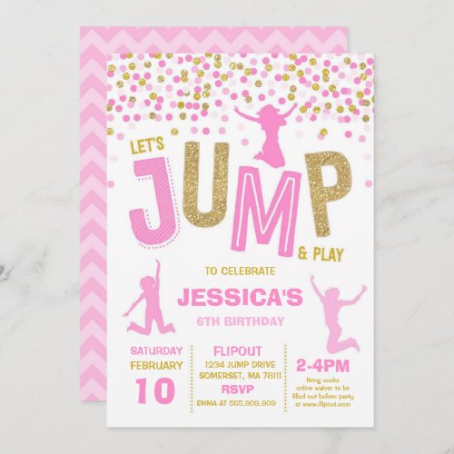 Jump Birthday Invitation Jump Trampoline Party