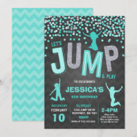Jump Birthday Invitation Jump Trampoline Party