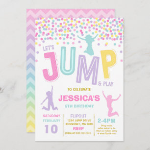 Jump Birthday Invitation Jump Trampoline Party