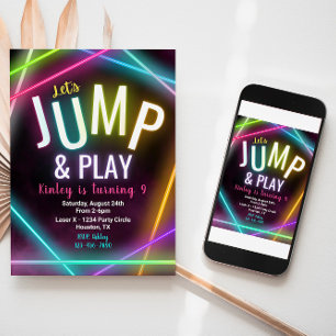 Jump Birthday Invitation   Jumping Party