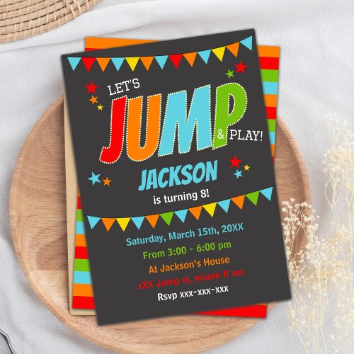 Jump Birthday Invitations