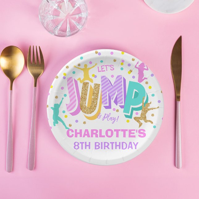 Jump Birthday Paper Plate (Creator Uploaded)