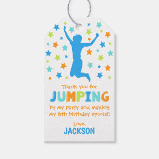 Jump Birthday Party Favor Tags, Boy Gift Tags