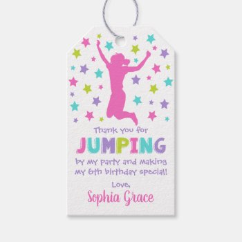 Jump Birthday Party Favor Tags  Girl Gift Tags by PuggyPrints at Zazzle