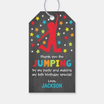 Jump Birthday Party Favor Tags  Kids Gift Tags by PuggyPrints at Zazzle