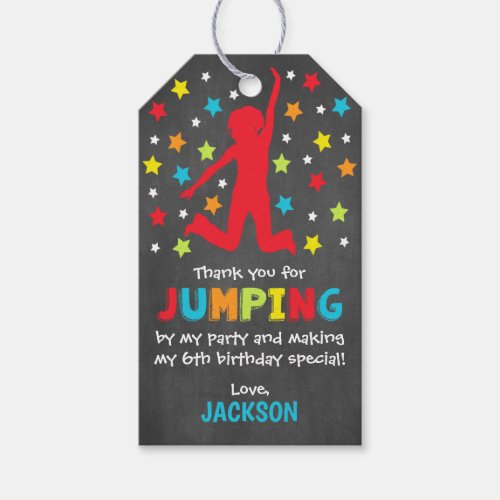 Jump Birthday Party Favor Tags Kids Gift Tags