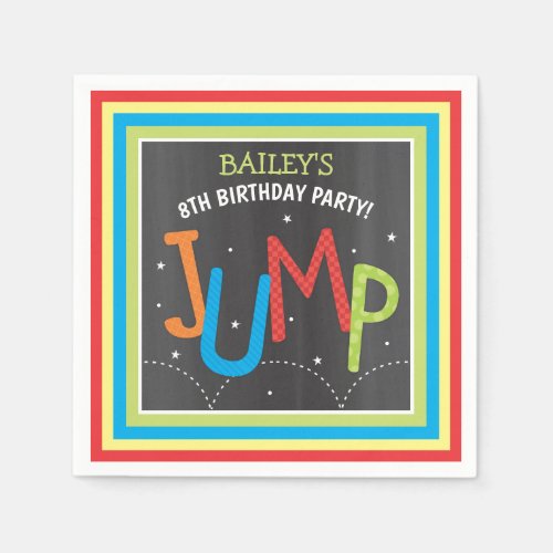 Jump Birthday Party Trampoline Bounce House Napkins