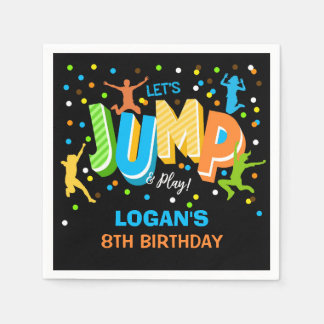 Jump Birthday Personalized Napkins