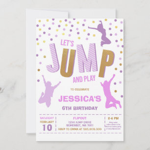 Jump Bounce House Birthday Party Invitation