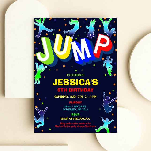 Jump Bounce House Birthday Party Invitation (Creator Uploaded)