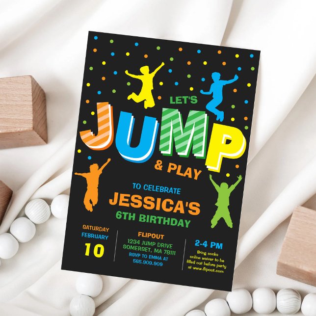 Jump Bounce House Birthday Party Invitation (Creator Uploaded)