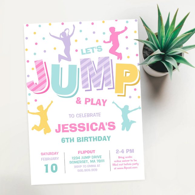 Jump Bounce House Birthday Party Invitation (Creator Uploaded)