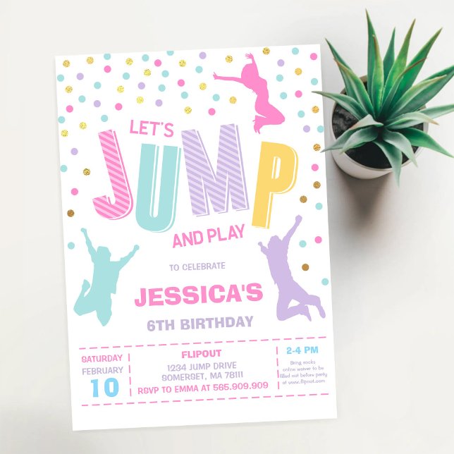 Jump Bounce House Birthday Party Invitation (Creator Uploaded)