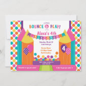 Jump Bounce House Trampoline Birthday Invitation (Front)