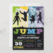 Jump Bounce House Trampoline Party Birthday Invite (Front)
