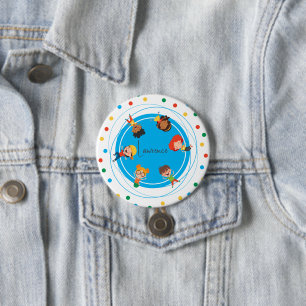 Jump Bounce Play Trampoline Birthday Name Button