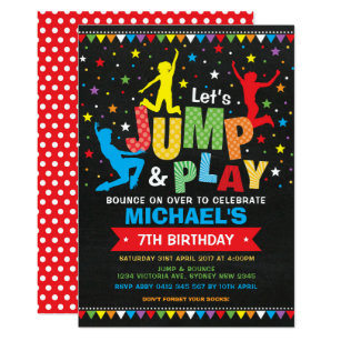 Trampoline Invitations Zazzle