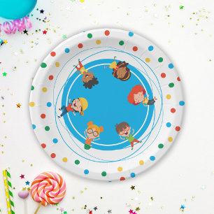 Jump Bounce Play Trampoline Park Party Birthday Paper Plates