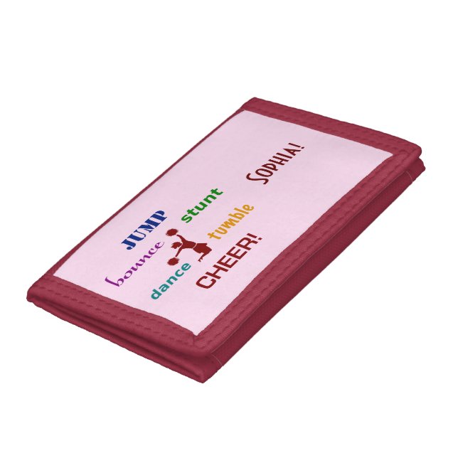 Jump, Bounce, Stunt Cheerleader Girls Wallet (Bottom)