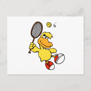 Jump Duck tennis   Choose background color Postcard