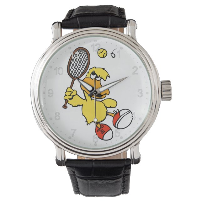 Jump Duck tennis | Choose background color Watch (Front)