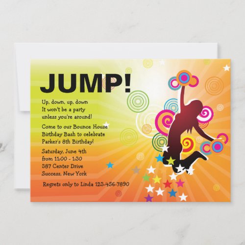Jump for Joy Bounce House Invitation