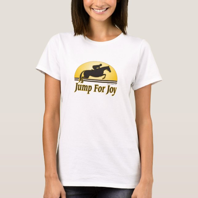 Jump For Joy Ladies Equestrian T-Shirt (Front)