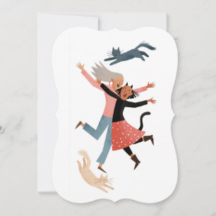 Jump for Joy Playful Friendship Illustrated Thank You Card