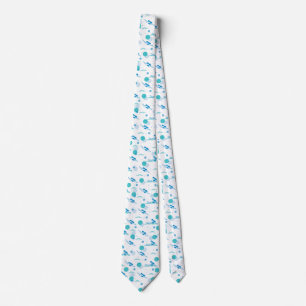 Jump in and Swimming Pattern Art Neck Tie