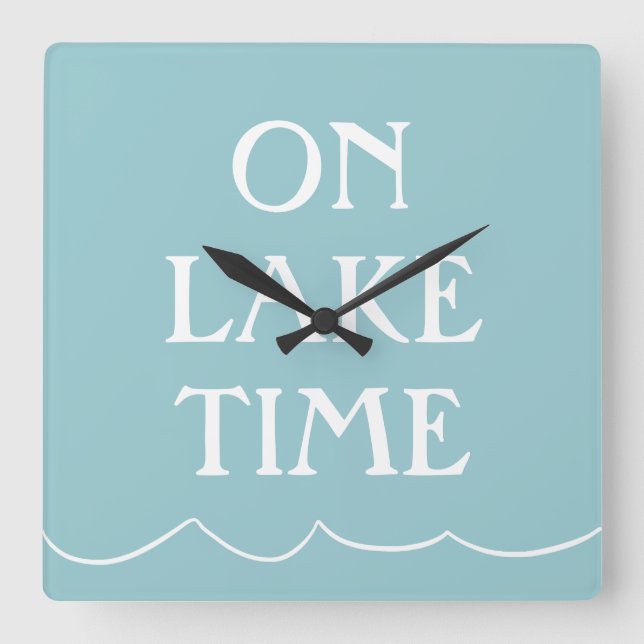 Jump in the Lake Square Wall Clock (Front)