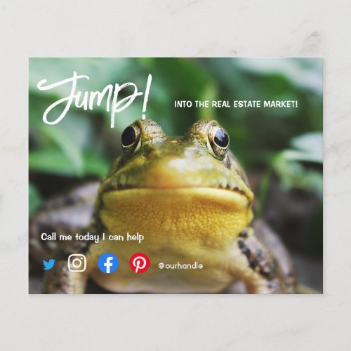 jump into the real estate market sell home frog po flyer